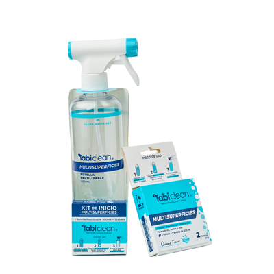 COMBO Multisuperficies TABI CLEAN rinde 500ml - 1 kit inicio + 1 caja repuestos multisuperficies