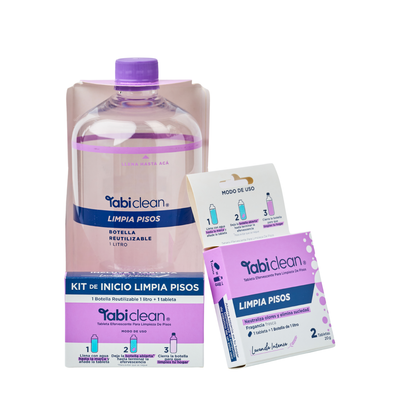 COMBO Limpia Pisos TABI CLEAN rinde 1 litro - 1 kit inicio + 1 caja repuestos limpia pisos