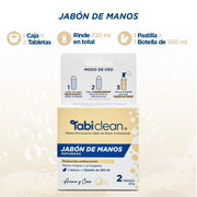 Caja repuestos Jabón de Manos en tabletas - 2 tabletas rinde 720 ml