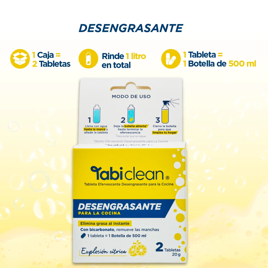 Caja repuestos Desengrasante- 2 tabletas rinde 1 litro