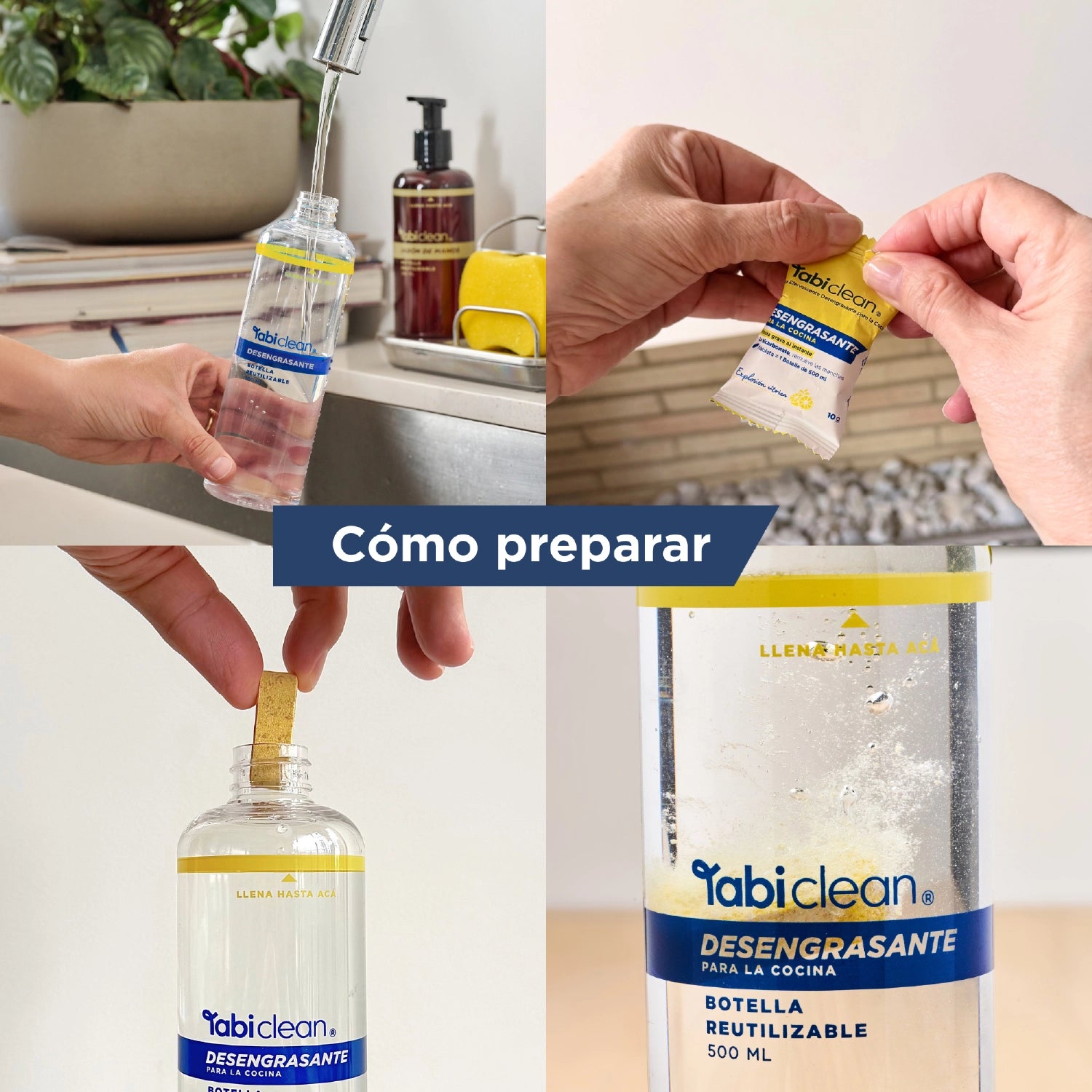 Caja repuestos Desengrasante de Cocina - 2 tabletas rinde 1 litro