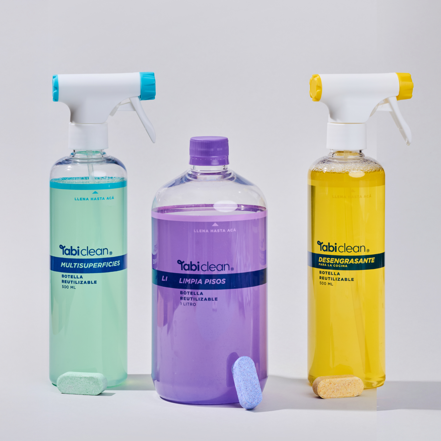 Combo Casa Limpia - 1 kit inicio limpia pisos + 1 kit inicio desengrasante + 1 kit inicio multisuperficies