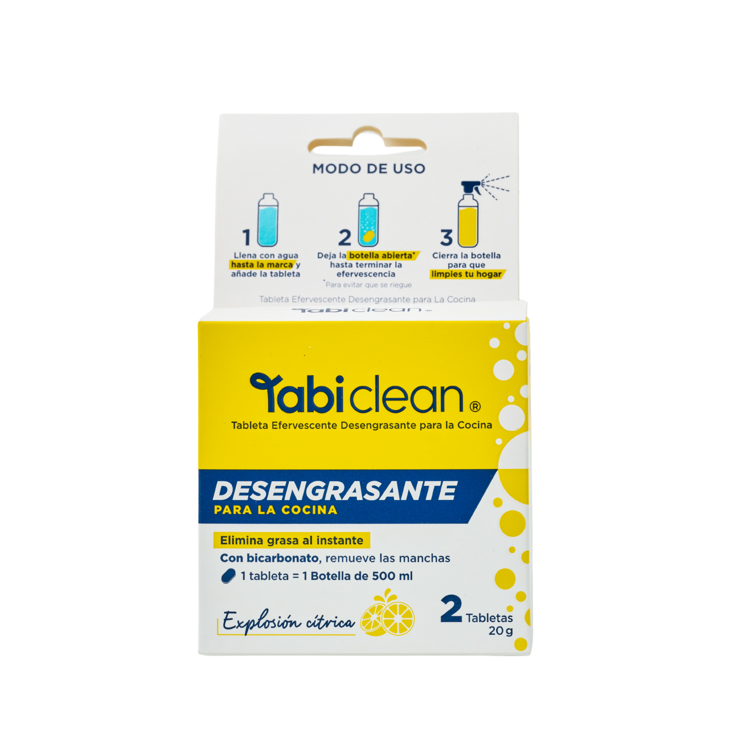 Repuesto Desengrasante Cocina TABI CLEAN 2 tabletas rinde 1 litro