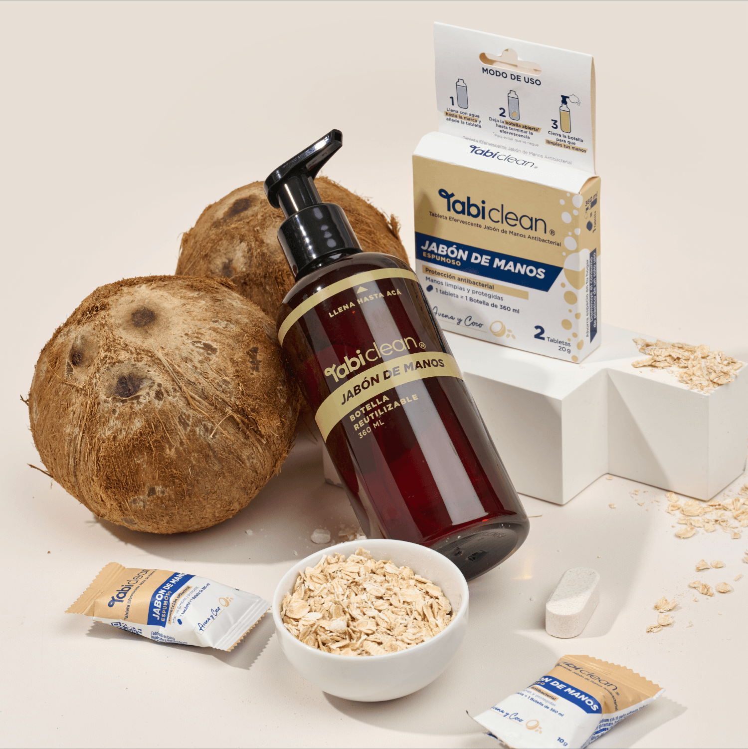 Jabón de manos espumoso para el lavado diario y cuidado de la piel