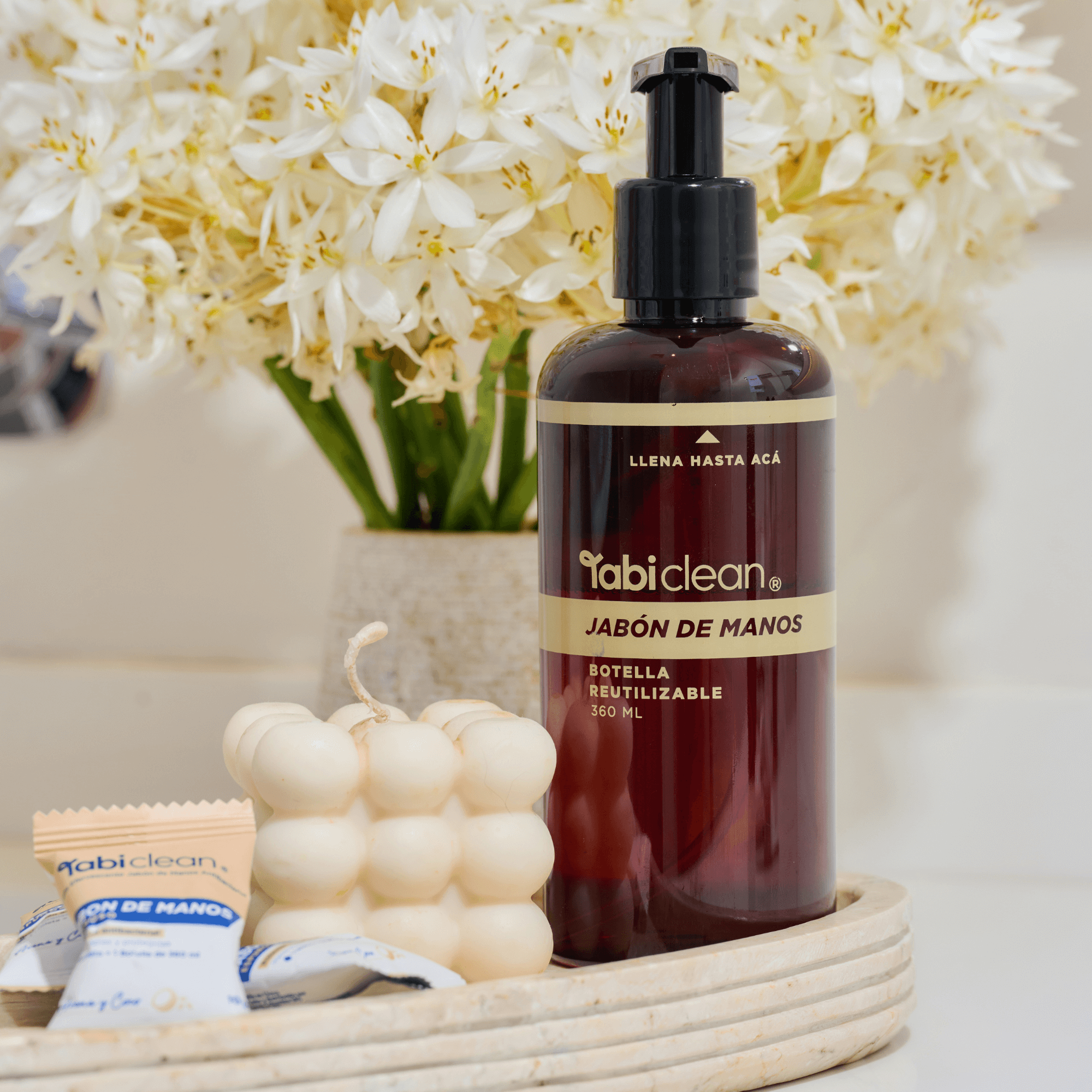 Kit de jabón de manos recargable con pastillas concentradas para lavado perfecto