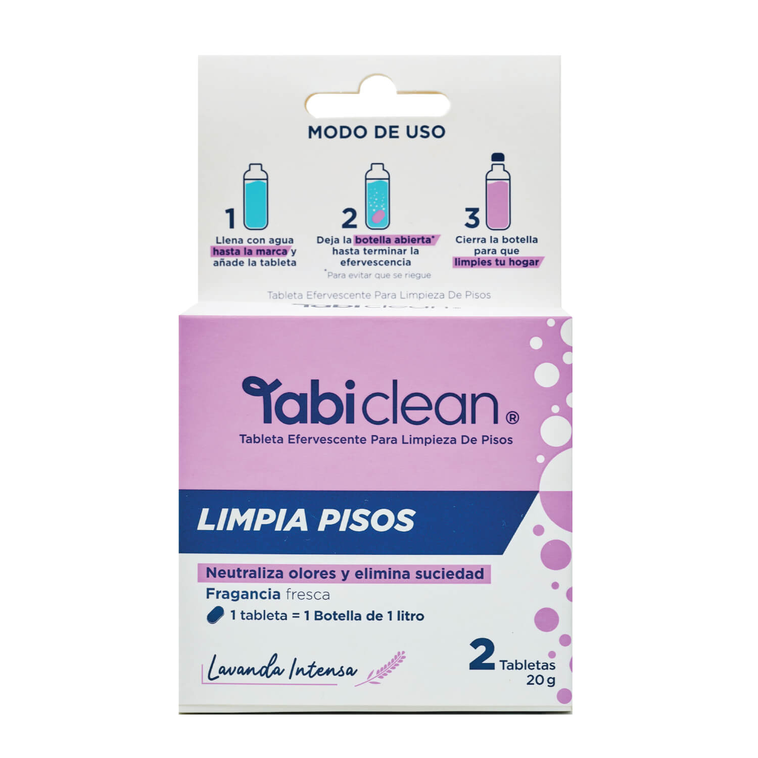 Caja de repuestos de limpia pisos en tabletas concentradas