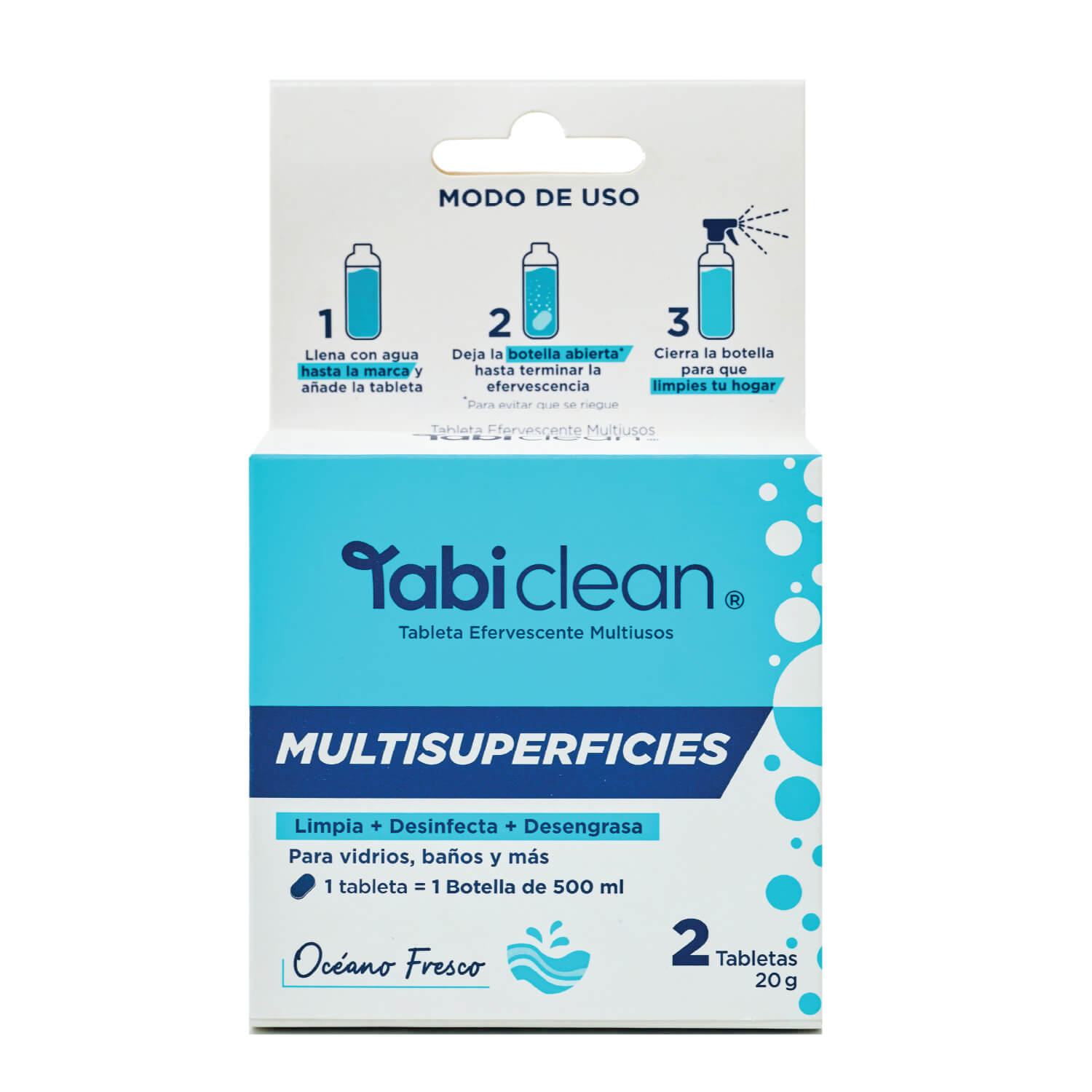 Repuestos de limpiador multisuperficies en tabletas con rendimiento de 1 litro